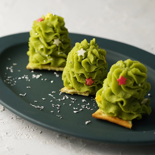 抹茶スイートポテトのレシピ｜クリスマスツリー風に楽しむ和スイーツ