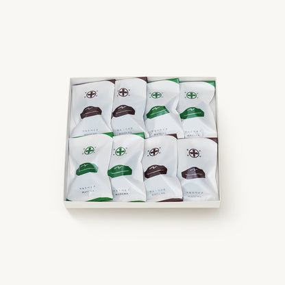 Maltbake 2-item assortment [Matcha x 4, Houjicha x 4]