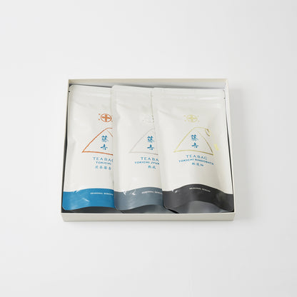 京都・宇治 中村藤吉本店「藤吉シリーズ」の「煎茶藤吉」「藤吉熟成」「藤吉林道畑」各50gのティーバックセット。