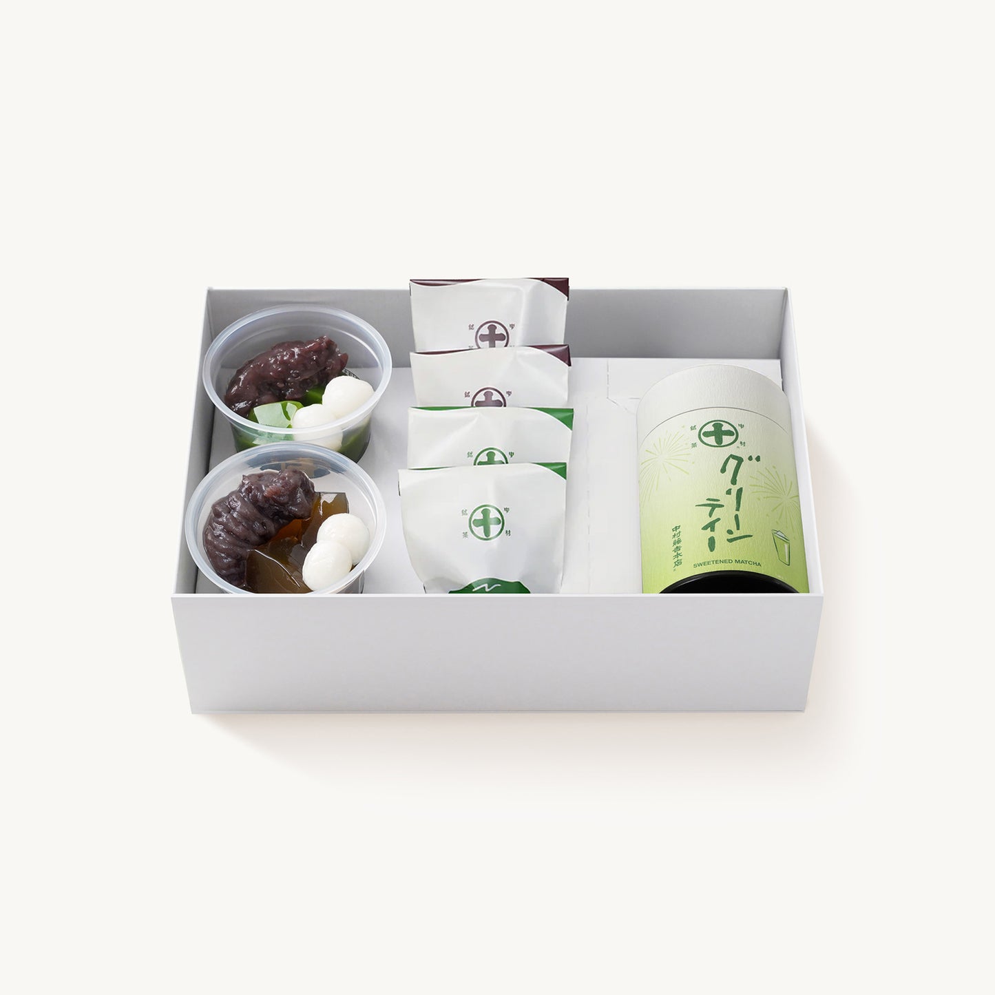 夏のご挨拶に。抹茶とほうじ茶、2種の味わいを楽しめる生茶ゼリイとマルトベイク。グリーンティーの詰合せです。