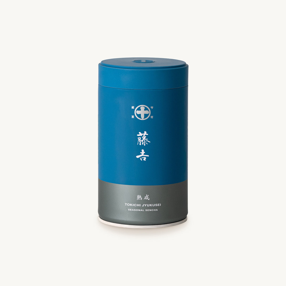 京都・宇治 中村藤吉本店「藤吉シリーズ」の「煎茶 熟成藤吉」80g、缶。秋まで熟成させた『［煎茶］藤吉』をさらに1年寝かせた『［煎茶］藤吉熟成』は、まろやかな口当たりと深みのあるコク、豊かな香りが特徴。熟成による贅沢な味わい。
